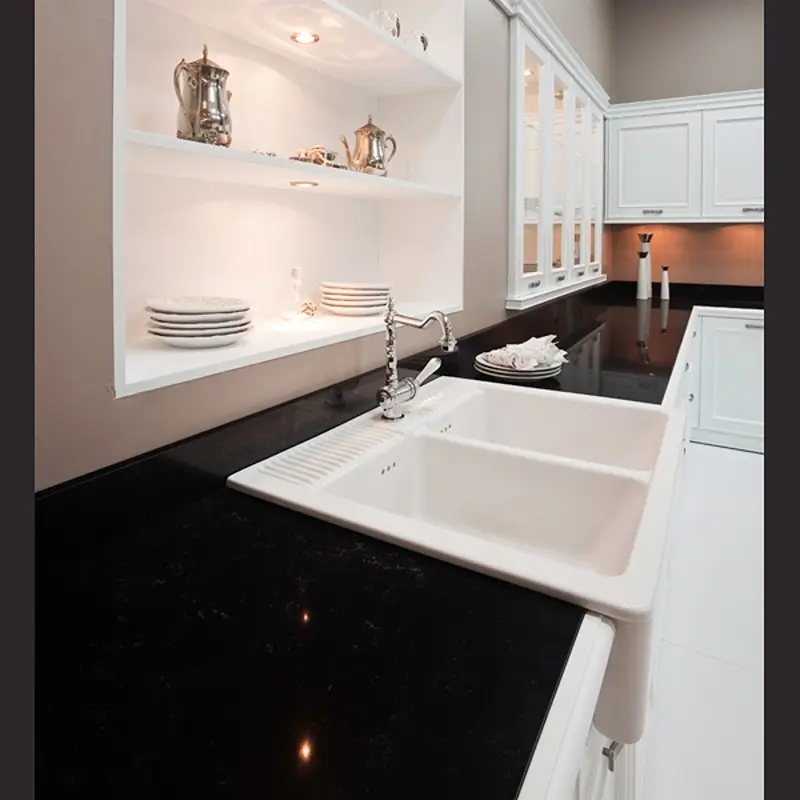 Belenco Spa Black Mutfak Tezgahı Modern Tasarım Örneği