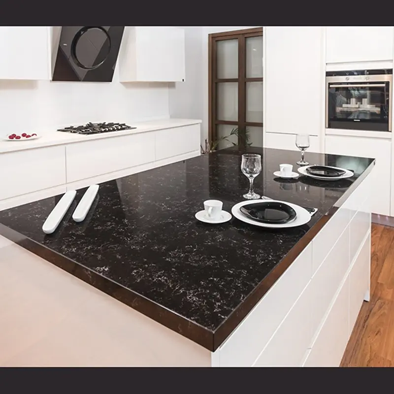 Belenco Spa Black Mutfak Tezgahı Renk ve Doku Detayı