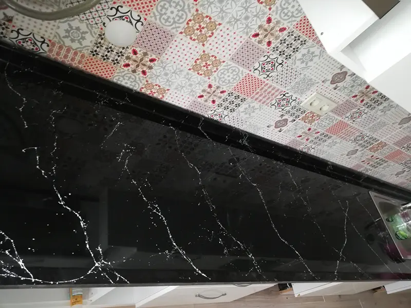 Siyah Mermerit Tezgah Siyah Simli Döküm Mermer Katalog Çeşitleri